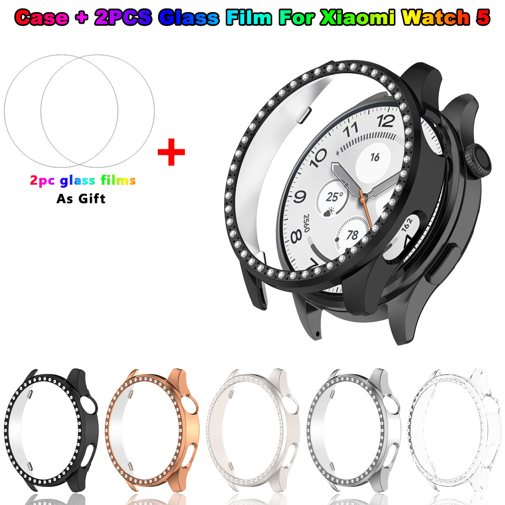 Watch Smartwatch Android - Bling PC Case + Glass Film