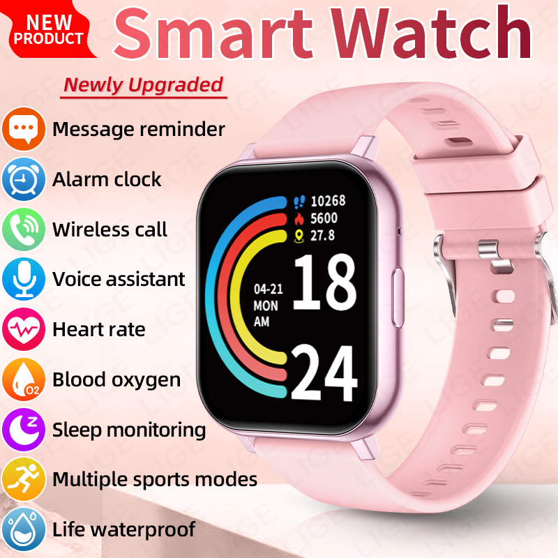 Smartwatch Watches Birthday Gift For Men - LIGE Smartwatch Men Women Wristwatch Smart