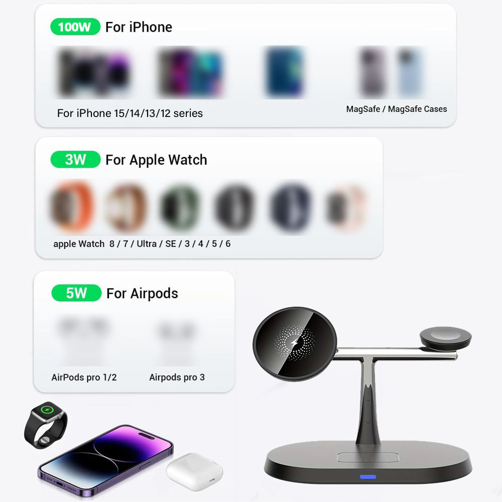3 in 1 Magnetic Wireless Charg - Smartwatch Apple Watch 评论和价格