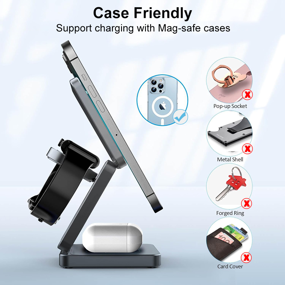 Wireless Charger 3 in 1 Foldab - Smartwatch Apple Watch 评论和价格