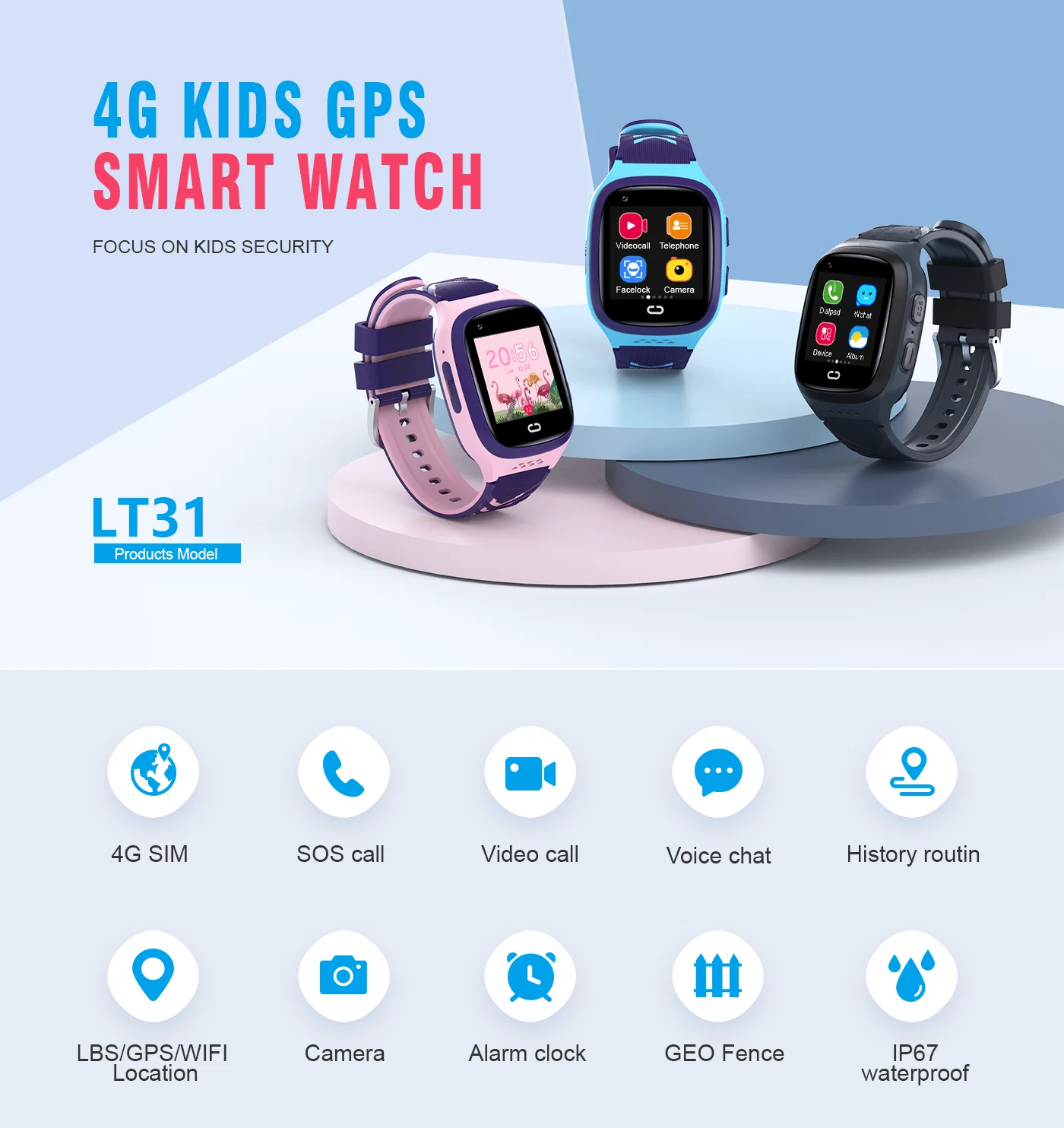 4G Kids Smartwatch SOS Waterpr - Smartwatch Watches For Children 评论和价格
