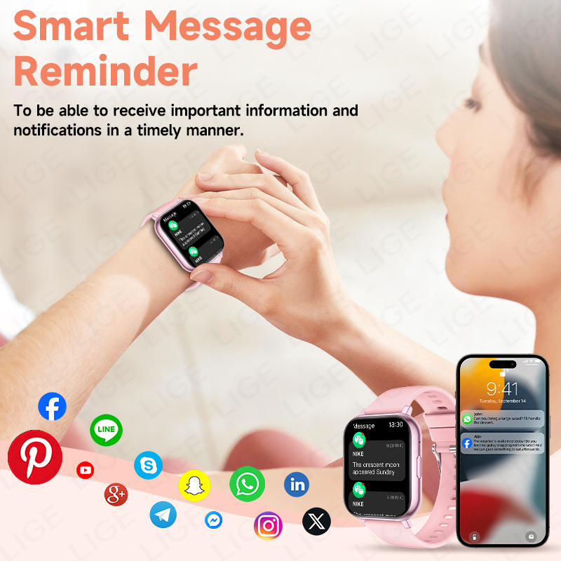LIGE Smartwatch Men Women Wris - Smartwatch Watches Birthday Gift For Men 评论和价格