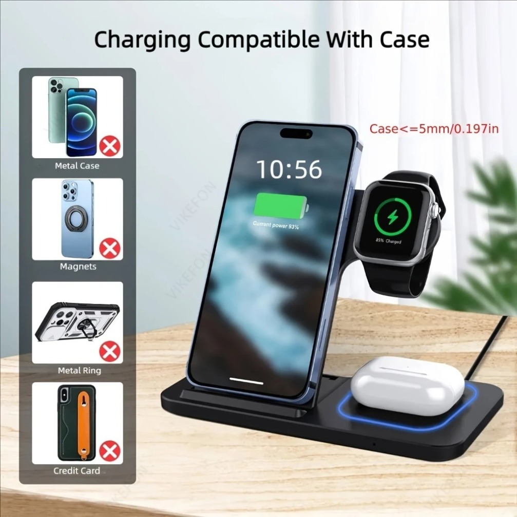 Foldable 3 in 1 Wireless Charg - Smartwatch Apple Watch 评论和价格