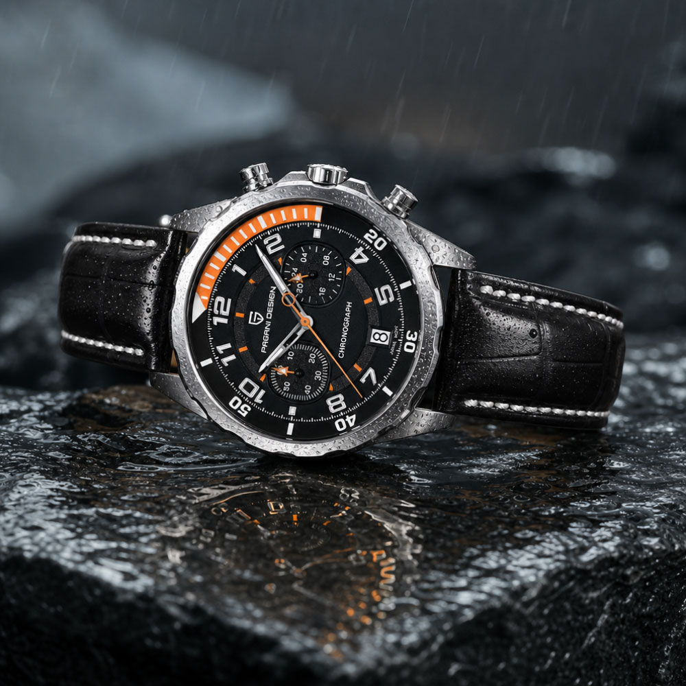 PAGANI DESIGN Classic Leather  - Anti-Magnetic Watch 评论和价格