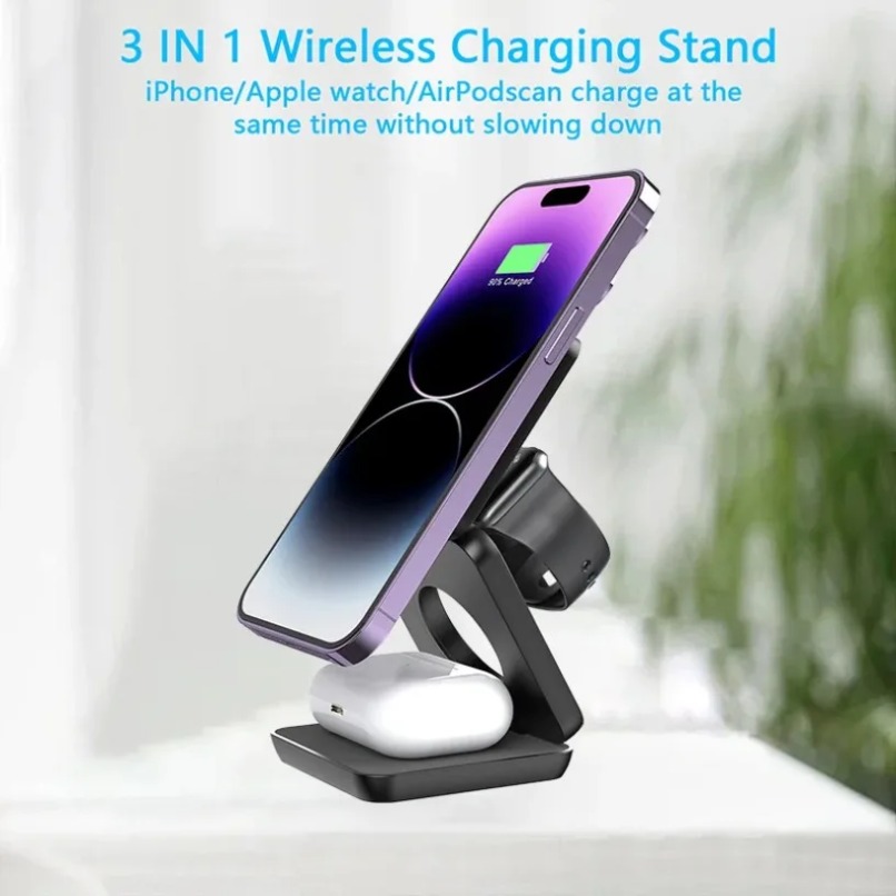 3 in 1 Foldable Magnetic Wirel - Smartwatch Apple Watch 评论和价格