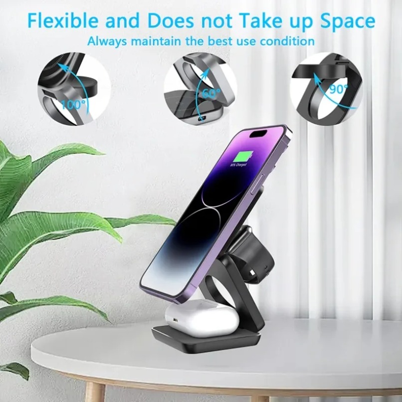 3 in 1 Foldable Magnetic Wirel - Smartwatch Apple Watch 评论和价格