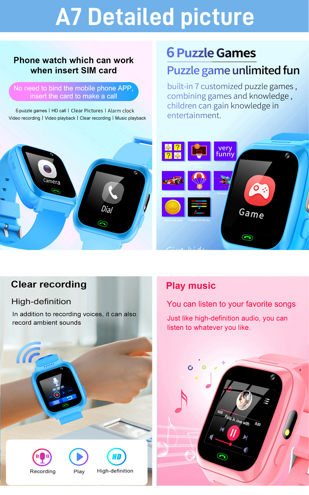 2G 4G Kids Smart Watch Phone G - Smartwatch Watches Gift For Boys On Birthday 评论和价格